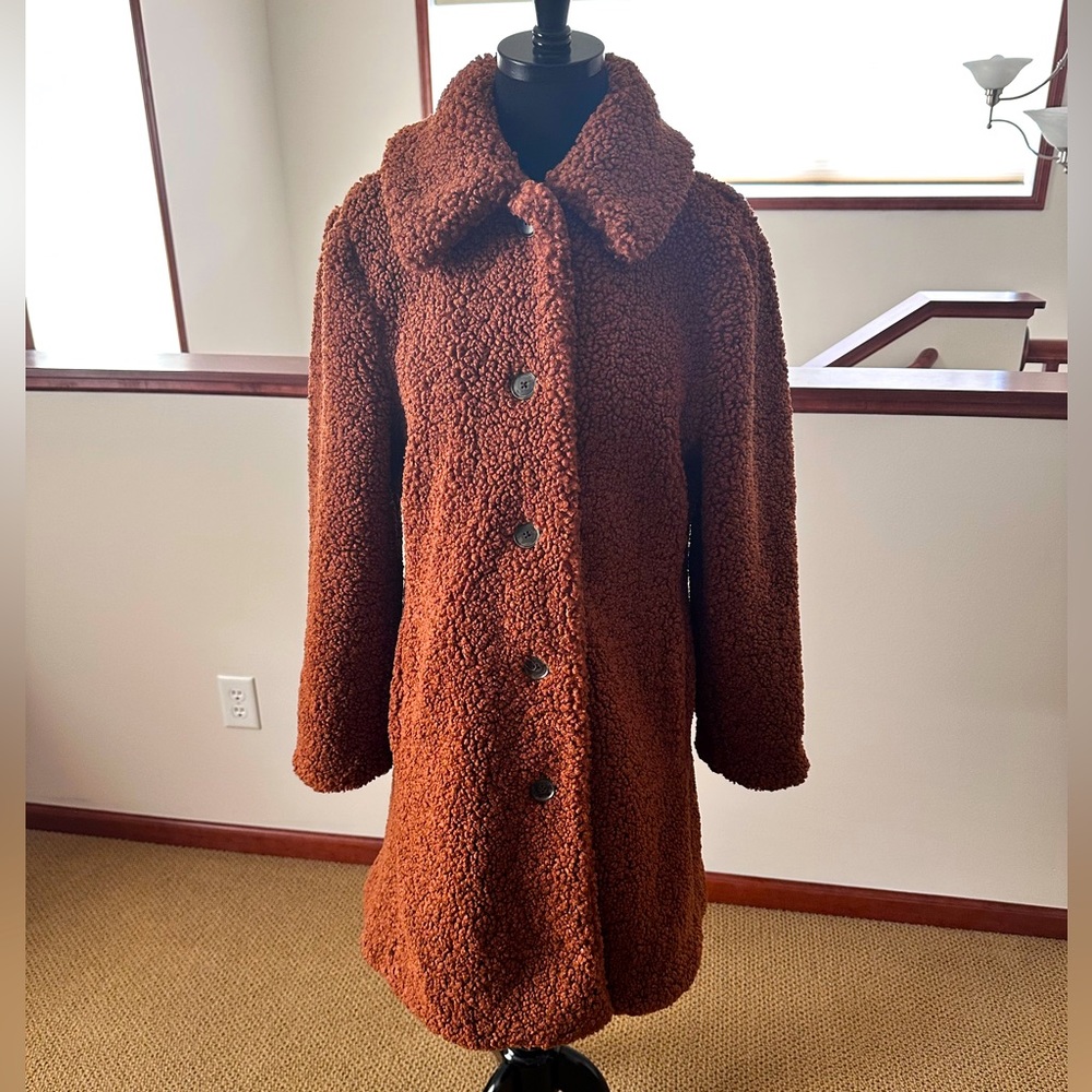 J. Crew Teddy Sherpa Coat Large Petite